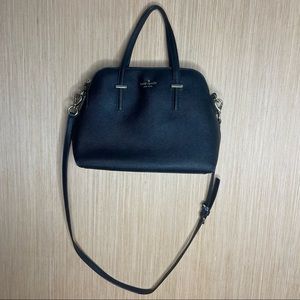 Kate spade black medium dome shaped cross body & strap purse